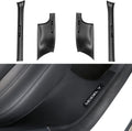 Matte Carbon Fiber Pattern ABS Plastic Door Sill Cover L591