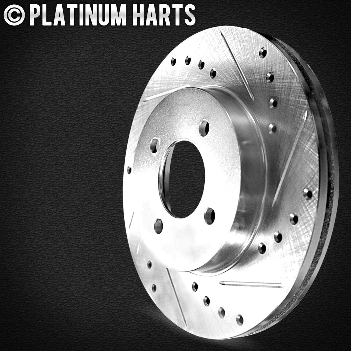 Platinum DRILL/SLOT DISC BRAKE ROTORS AND HEAVY DUTY PAD E211490