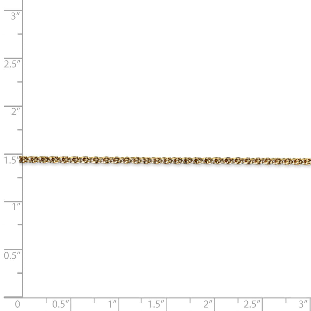 14kt Yellow Gold 1.75mm Wheat Chain 20 inch Lobster Clasp E862