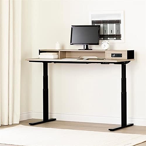 Soft Elm and Matte Black Desk N838380