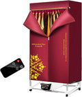 Electric Clothes Dryer Foldable Drying Rack 1500w 2-Tier Remote Control Heater L18461