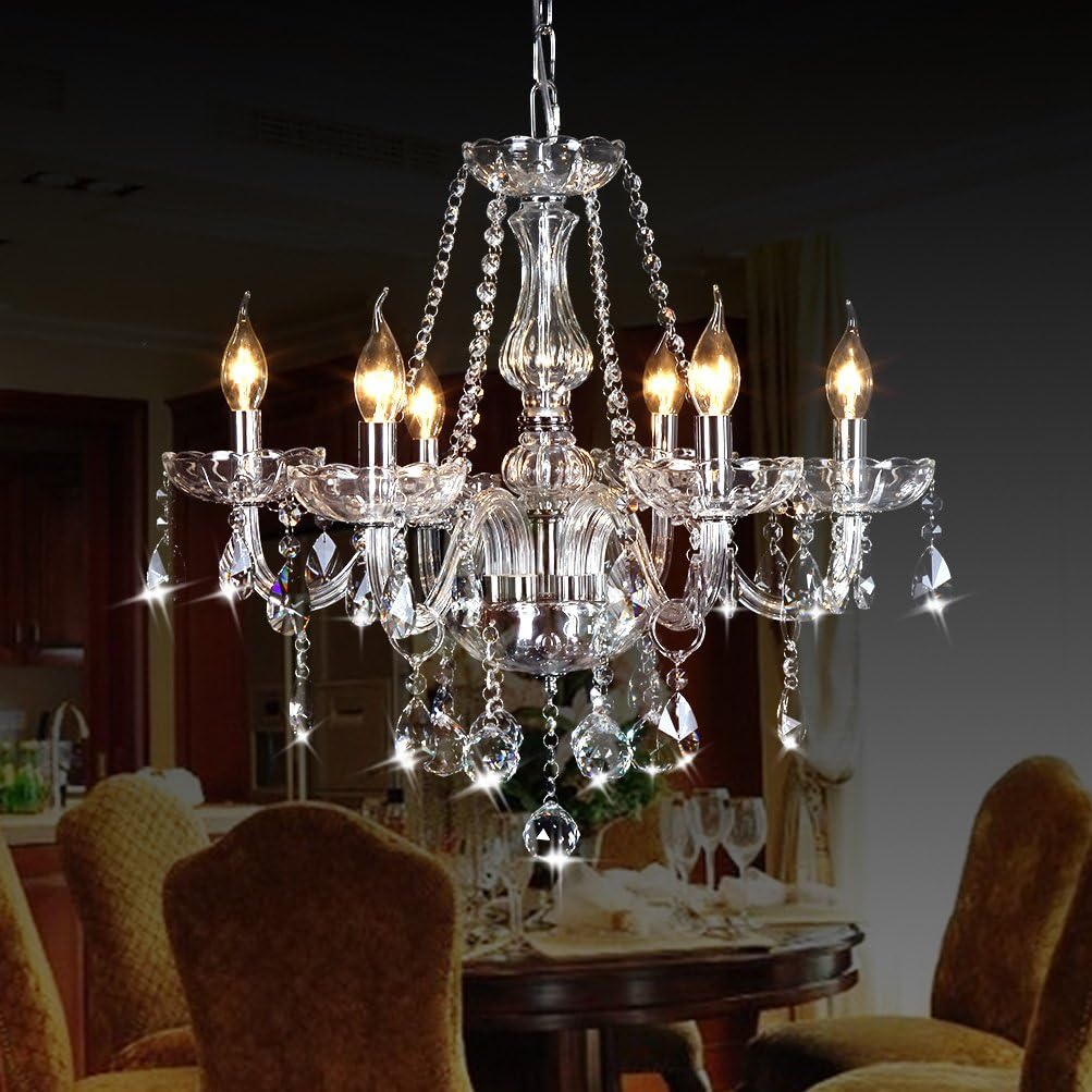 Crystal Chandelier 8 Lights LED Pendant Lamp Ceiling Fixture 31.5 Inch X 47.2 Inch O8576