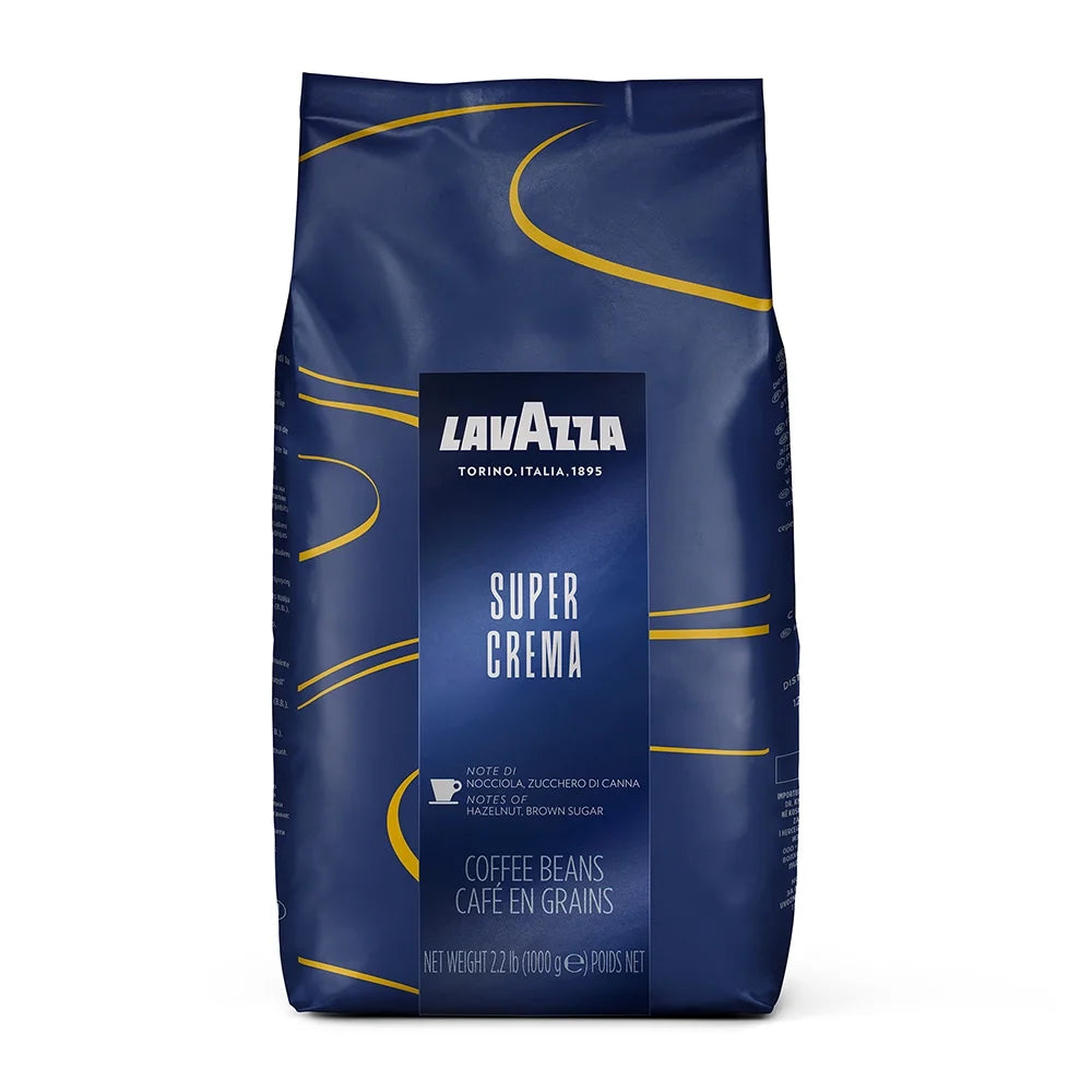 2 Pack Lavazza Super Crema Whole Bean Coffee Blend, Medium Espresso Roast, 35.2 Ounce Bag K1289