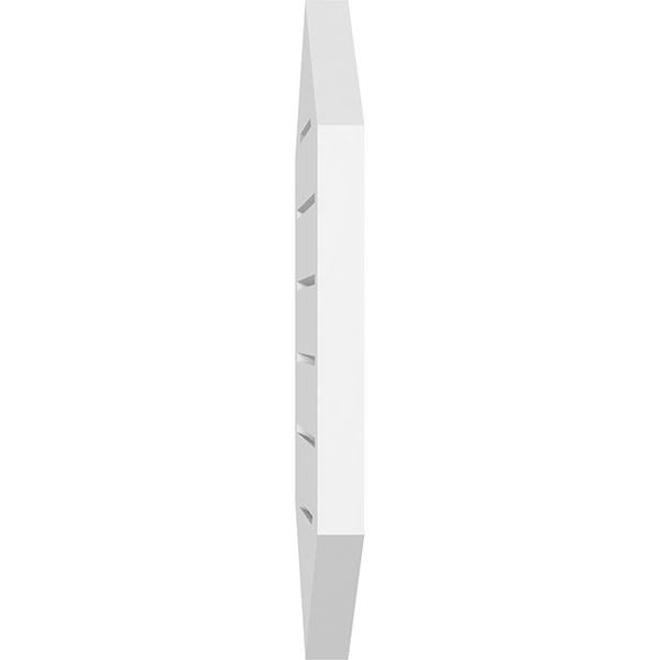 42x22W x 26x22H Vertical Peaked Surface Mount PVC Gable Vent 4/12 Pitch P664