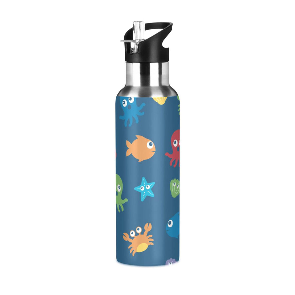 Stainless Steel Insulated Water Bottle with Straw Lid H389595