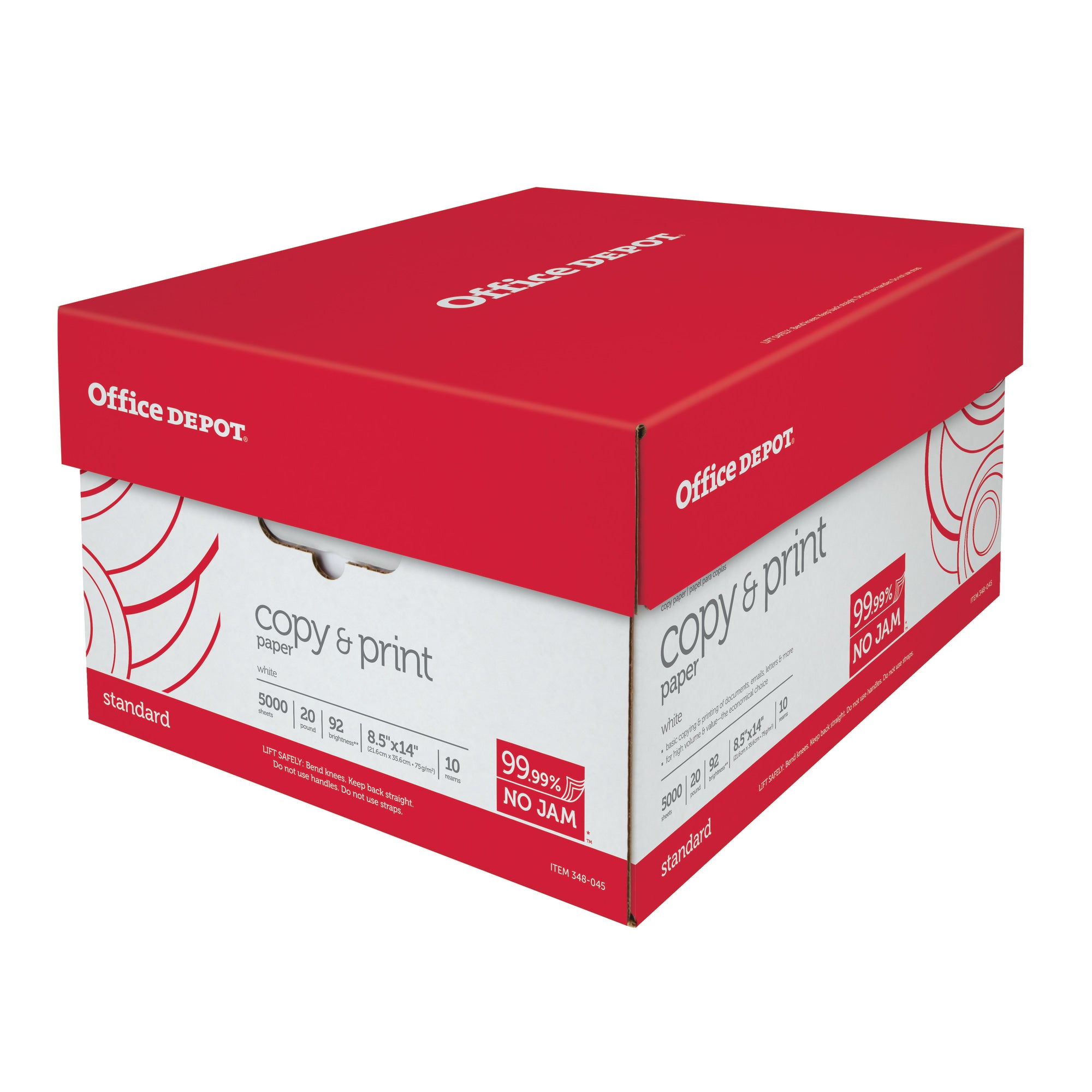 Legal Size 20 Lb Copy Paper, Case Of 10 Reams U581901