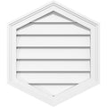 42x22W x 26x22H Vertical Peaked Surface Mount PVC Gable Vent 4/12 Pitch P664