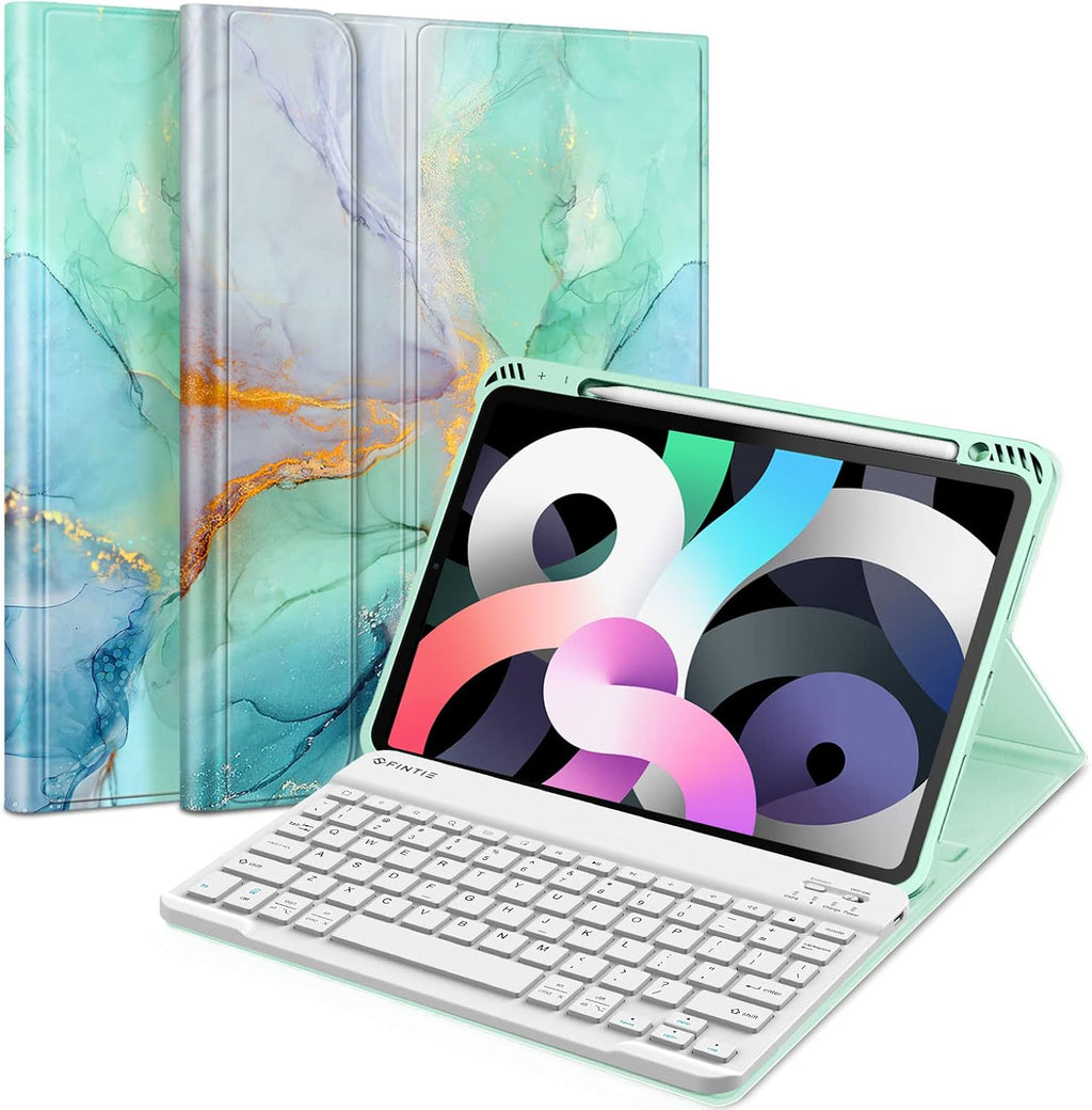 Green Keyboard Case for iPad Air 4th Generation 10.9 Inch 2020 with Detachable Bluetooth Keyboard N16103