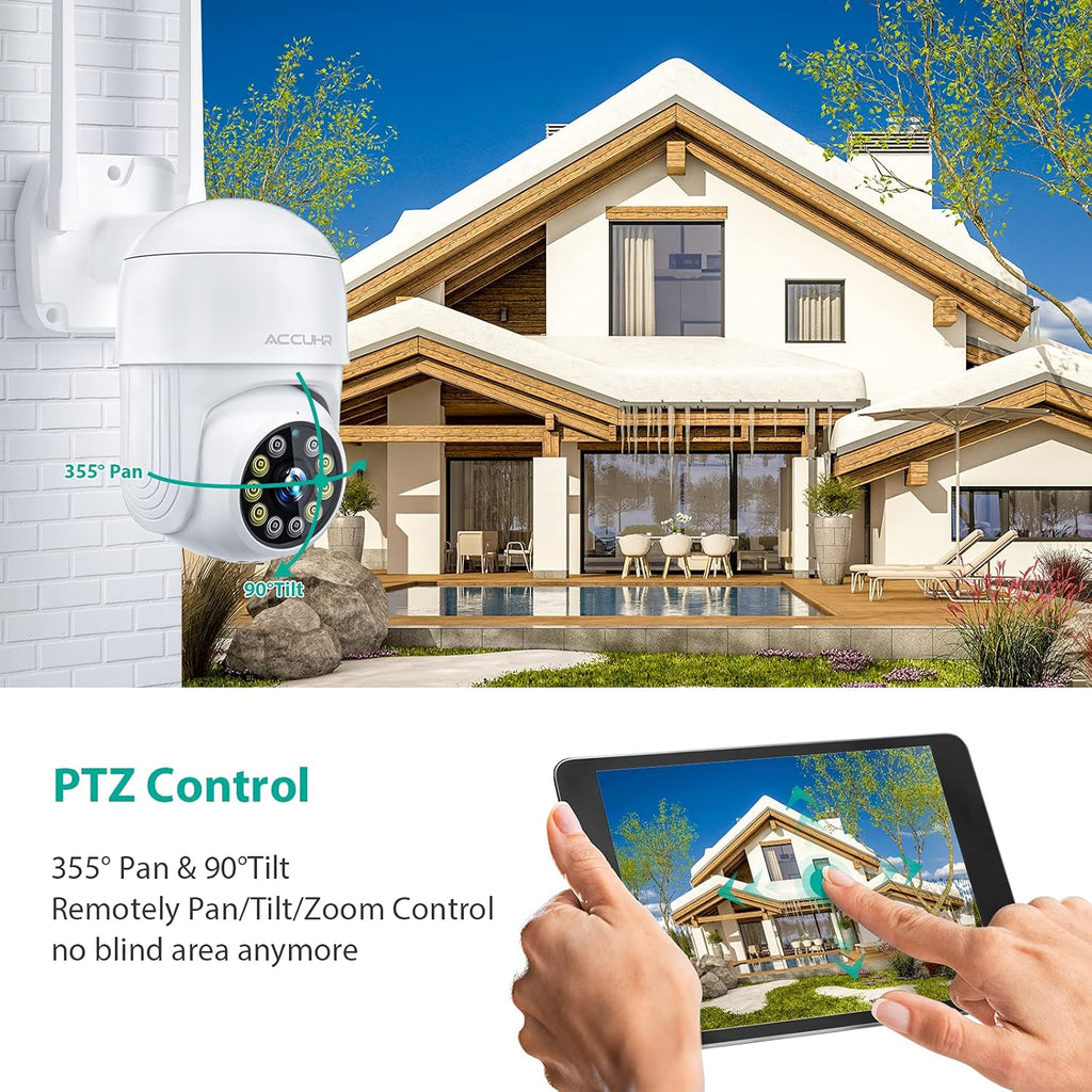 1080P WiFi Outdoor Security Camera with Night Vision, Motion Detection, IP65 Waterproof C605493
