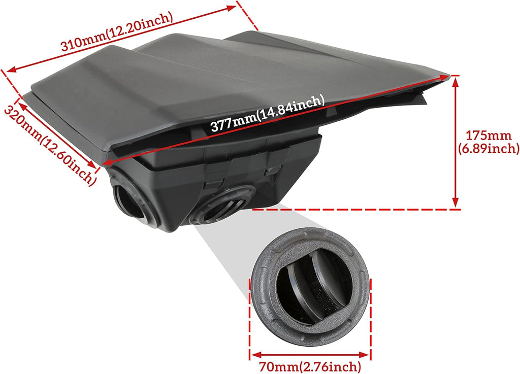 Flat Aluminum Roof Ram Air Kit M863197