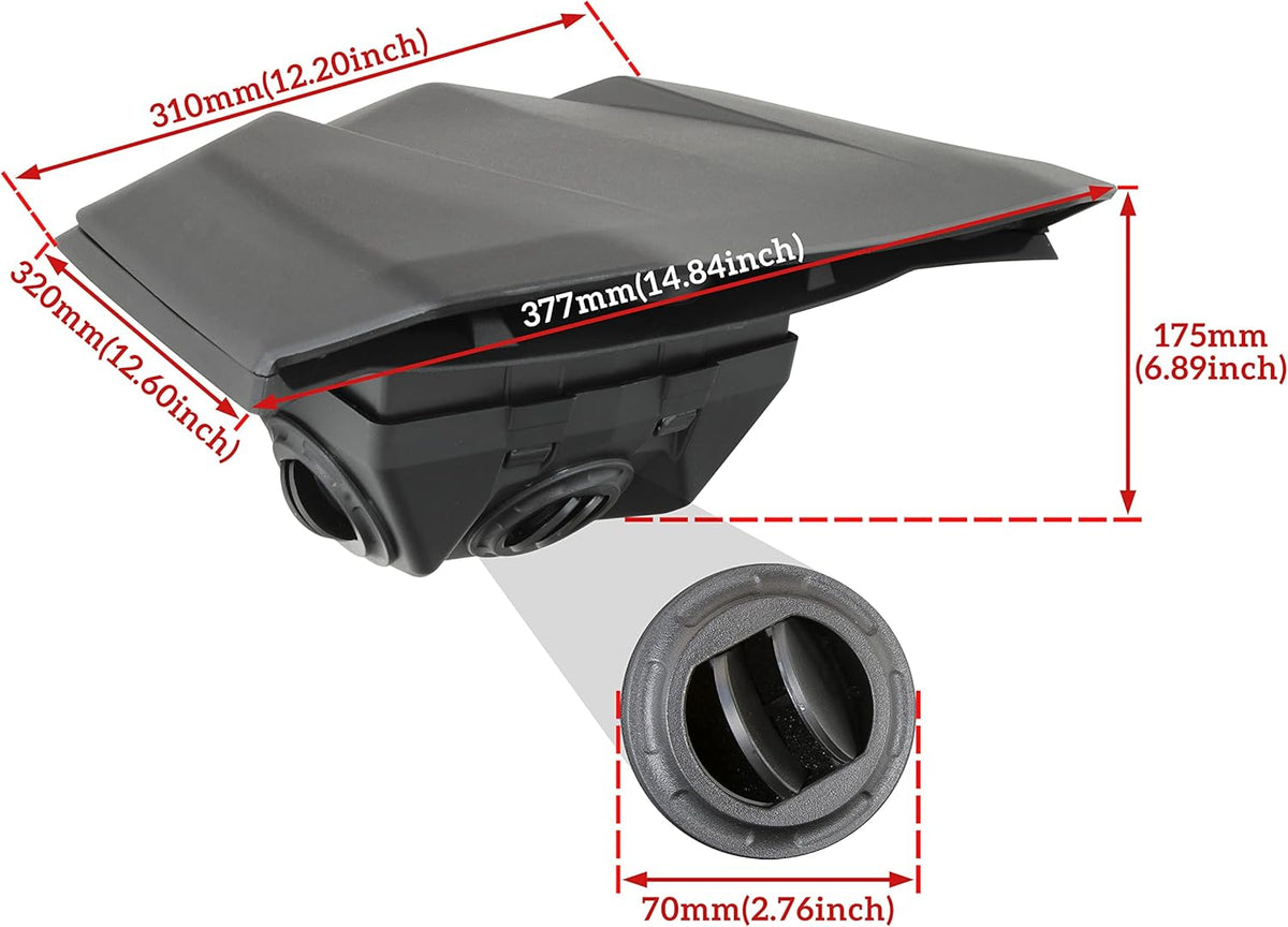 Flat Aluminum Roof Ram Air Kit M863197