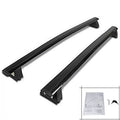 Black Aluminum Roof Top Rail Rack Cross Bar Pair Y24988