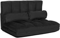 Foldable Floor Sofa with 2 Pillows & Suede Cloth Cover K980