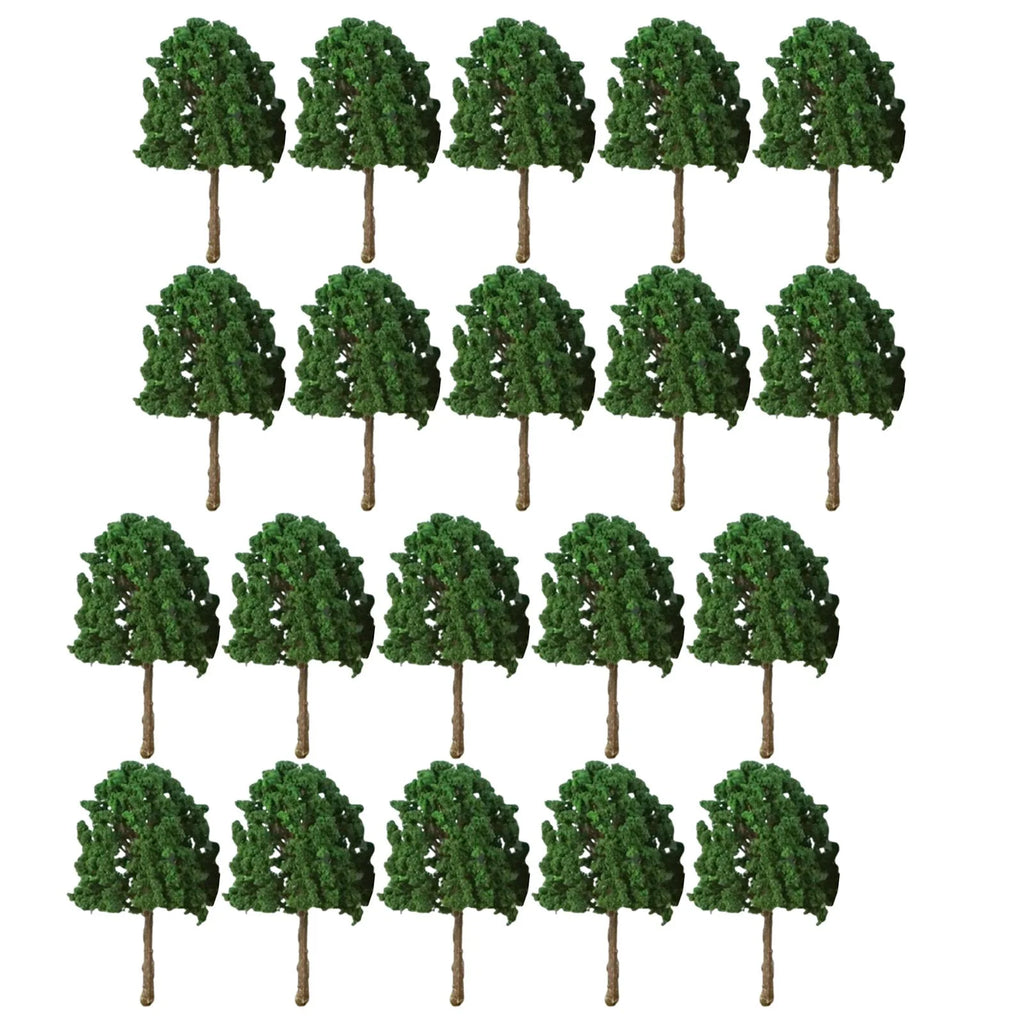 20 Pieces 2.95 inch Dark Green Miniature Trees for Diorama U515248