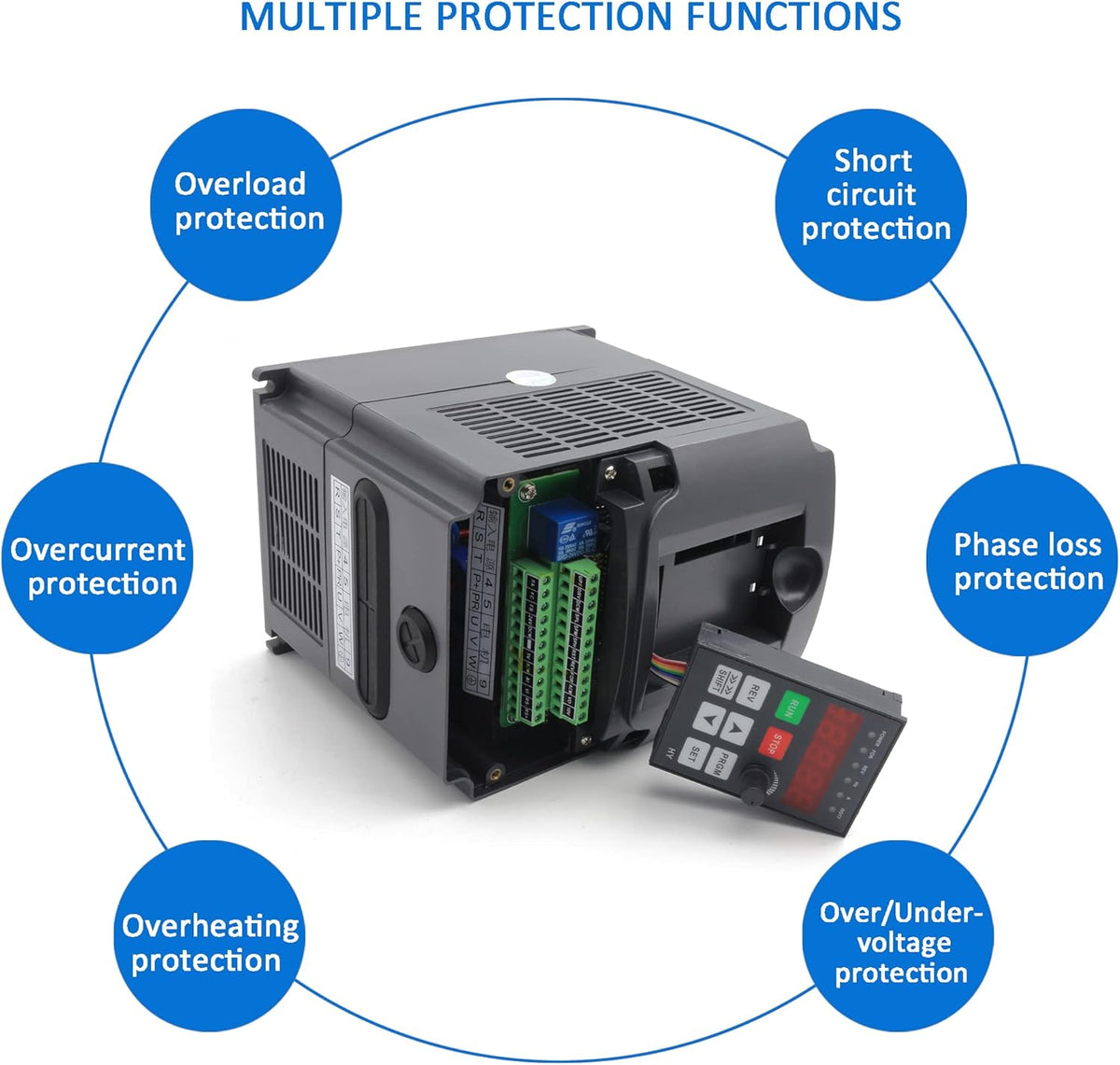 2.2KW 220V VFD Drive Inverter Frequency Converter Single Phase Input 3 Phase Output O8849