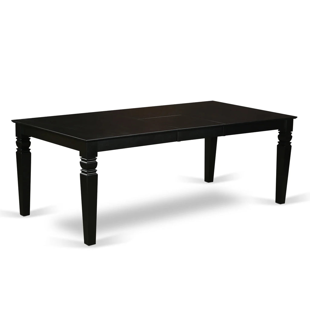 Black Leather Seat 7-piece Wood Dining Set U237421