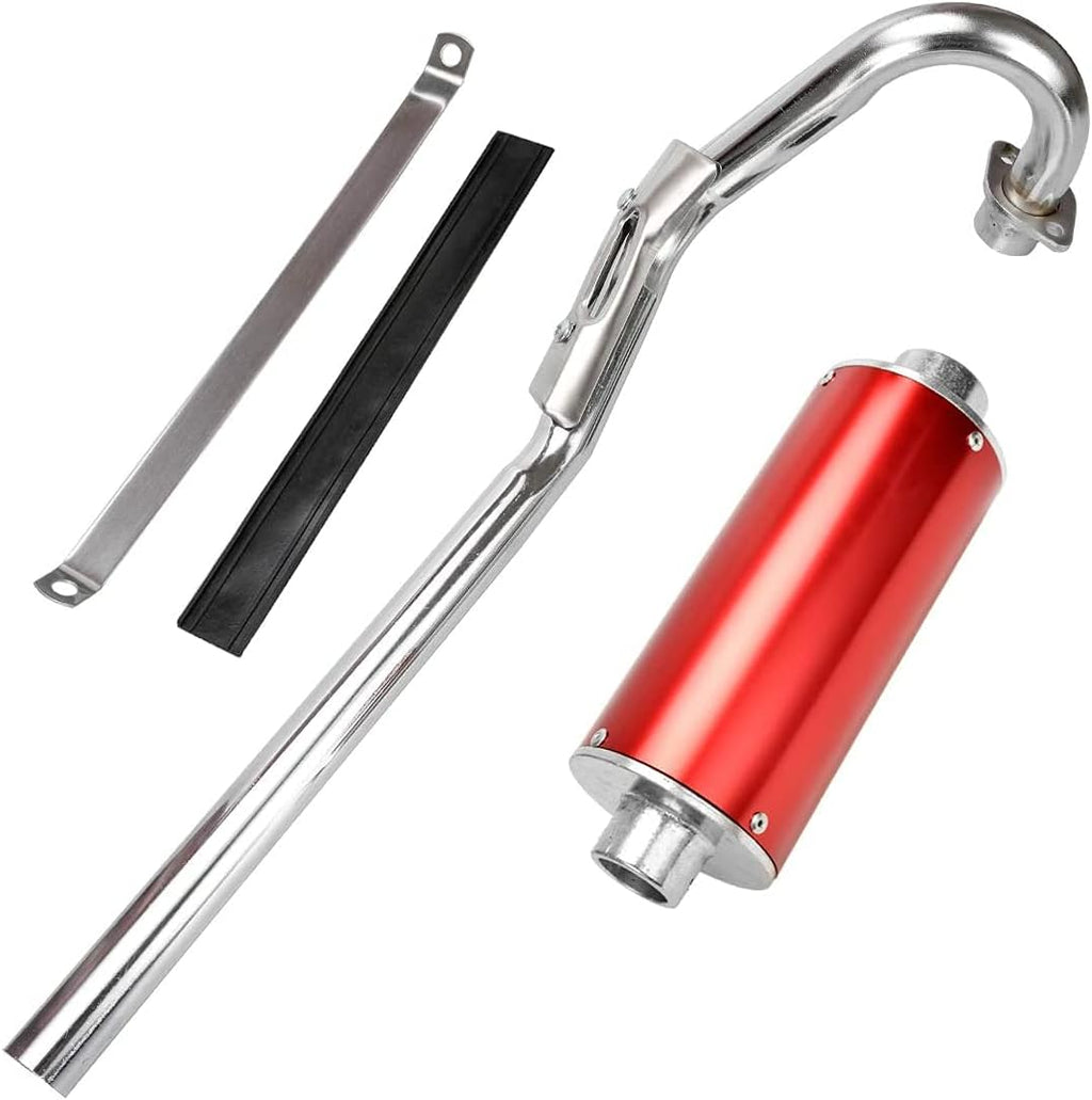 Red Pack of 2 Muffler Exhaust Silencer Pipe Head Assembly for Dirt Pit Bike E10459