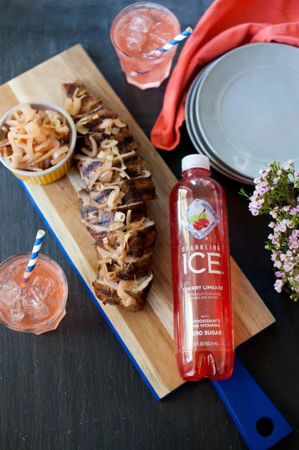 Cherry Limeade Sparkling Water 17 Fl Oz, Pack of 12 Y398805
