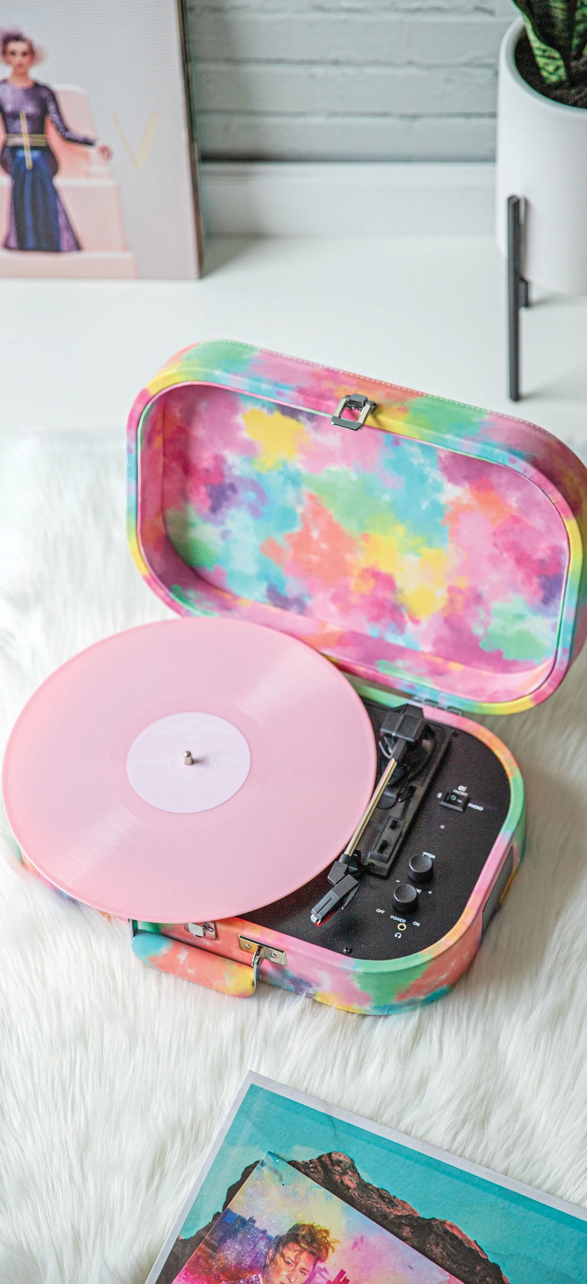 Vinyl Record Player with Speakers with Bluetooth Turntable G179348