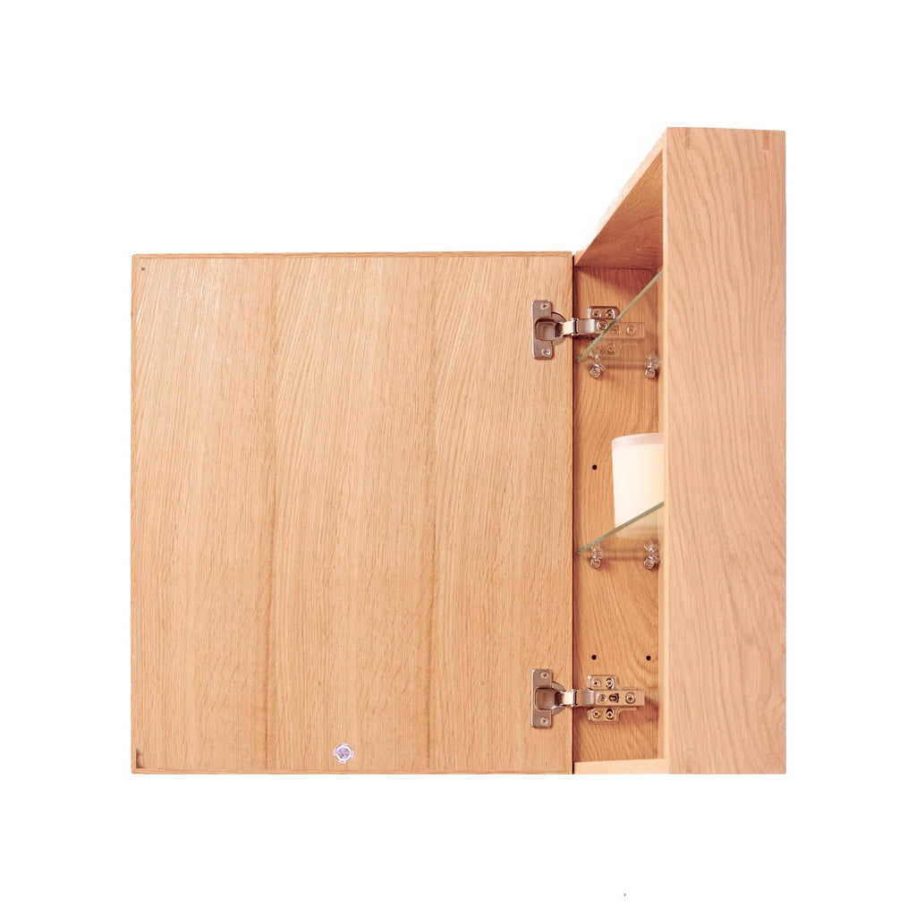 Slimline Bathroom Cabinet Oak H390