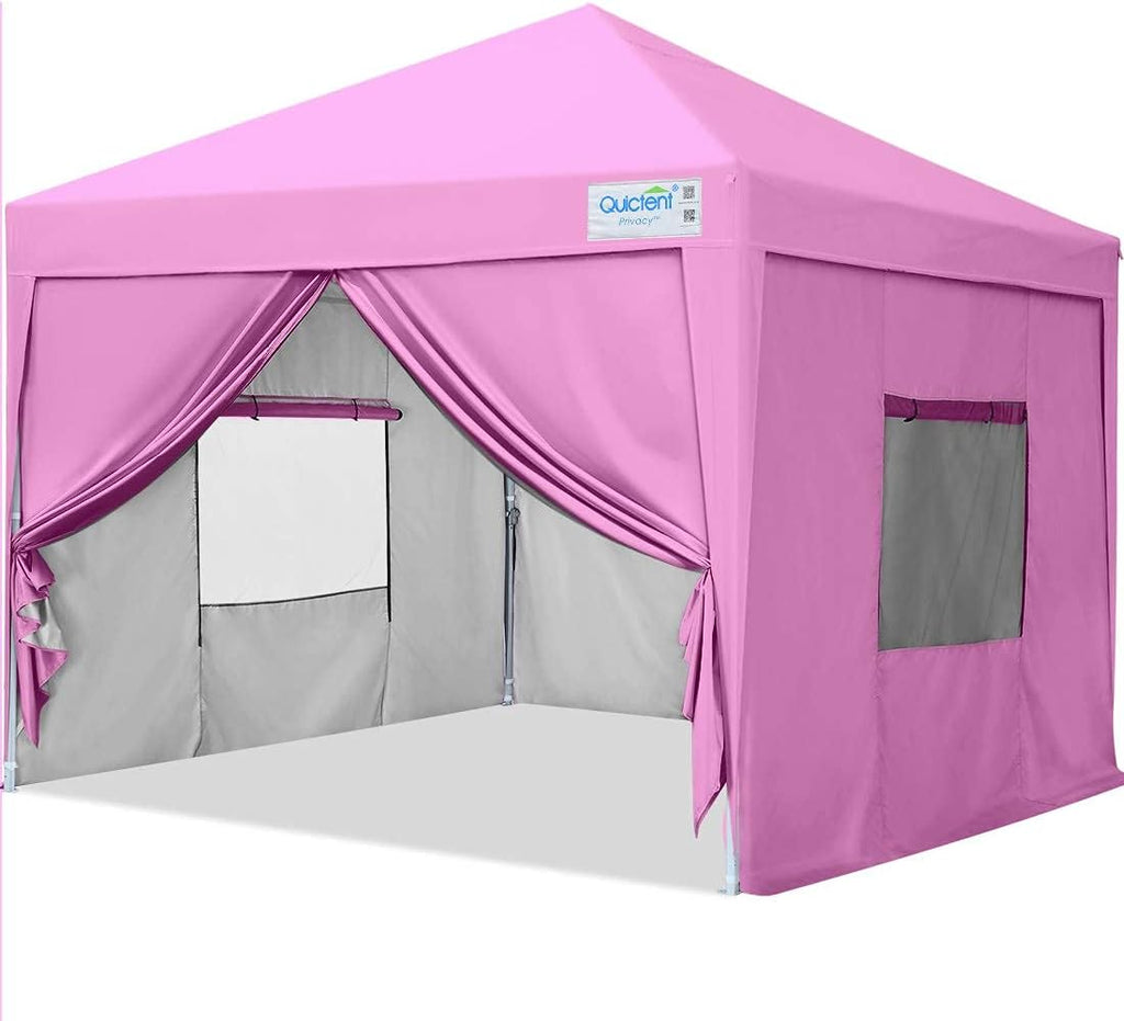 Beige 8x8 Pop up Canopy Tent with Sidewalls A523
