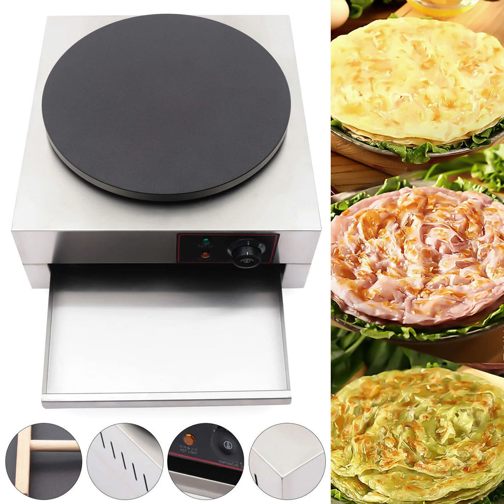 16" Commercial Electric Crepe Maker Pancake Machine Non Stick Hotplate I820