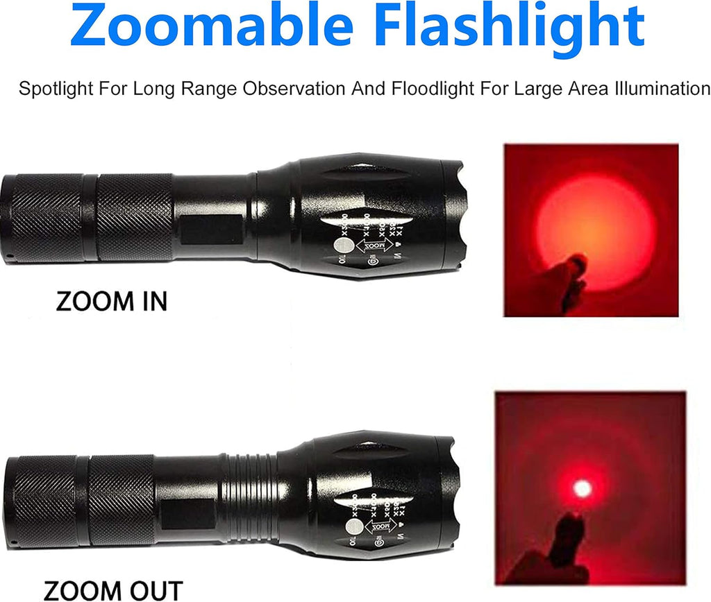 Red Light Tactical LED Flashlight with Pressure Switch V4502