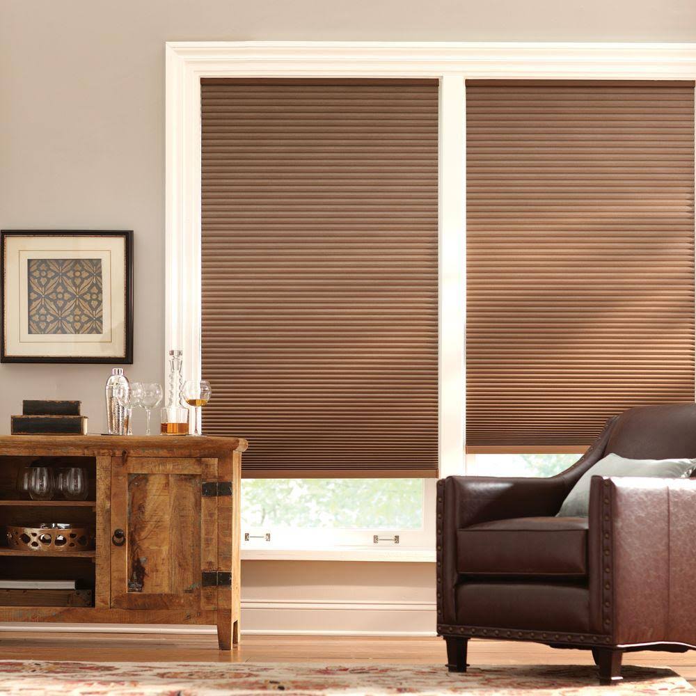Mocha Cordless Blackout Cellular Shade 63 in. W x 72 in. L J32485