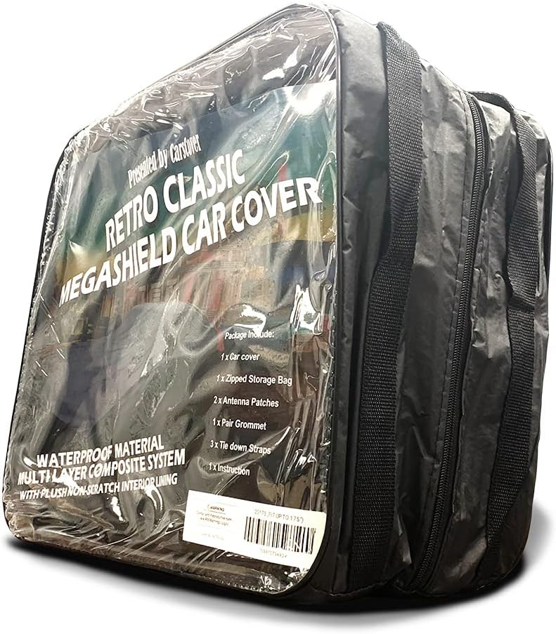 Retro Classic Heavy Duty All Weatherproof Waterproof Car Cover (Fit up to 215 inch Length) L5010