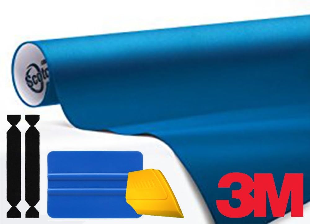 3ft x 5ft Matte Metallic Blue Vinyl Wrap Roll Pack of 2 E65828