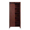 Vintage Walnut 5-Shelf Pantry Cabinet Y2136