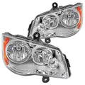Silver Head Light Assembly Left Right Pair S30493