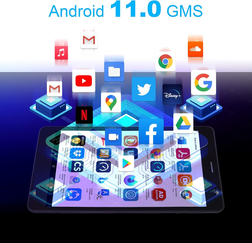 8 inch Android 11 Tablet, 16GB Storage, Pack of 2 E133554