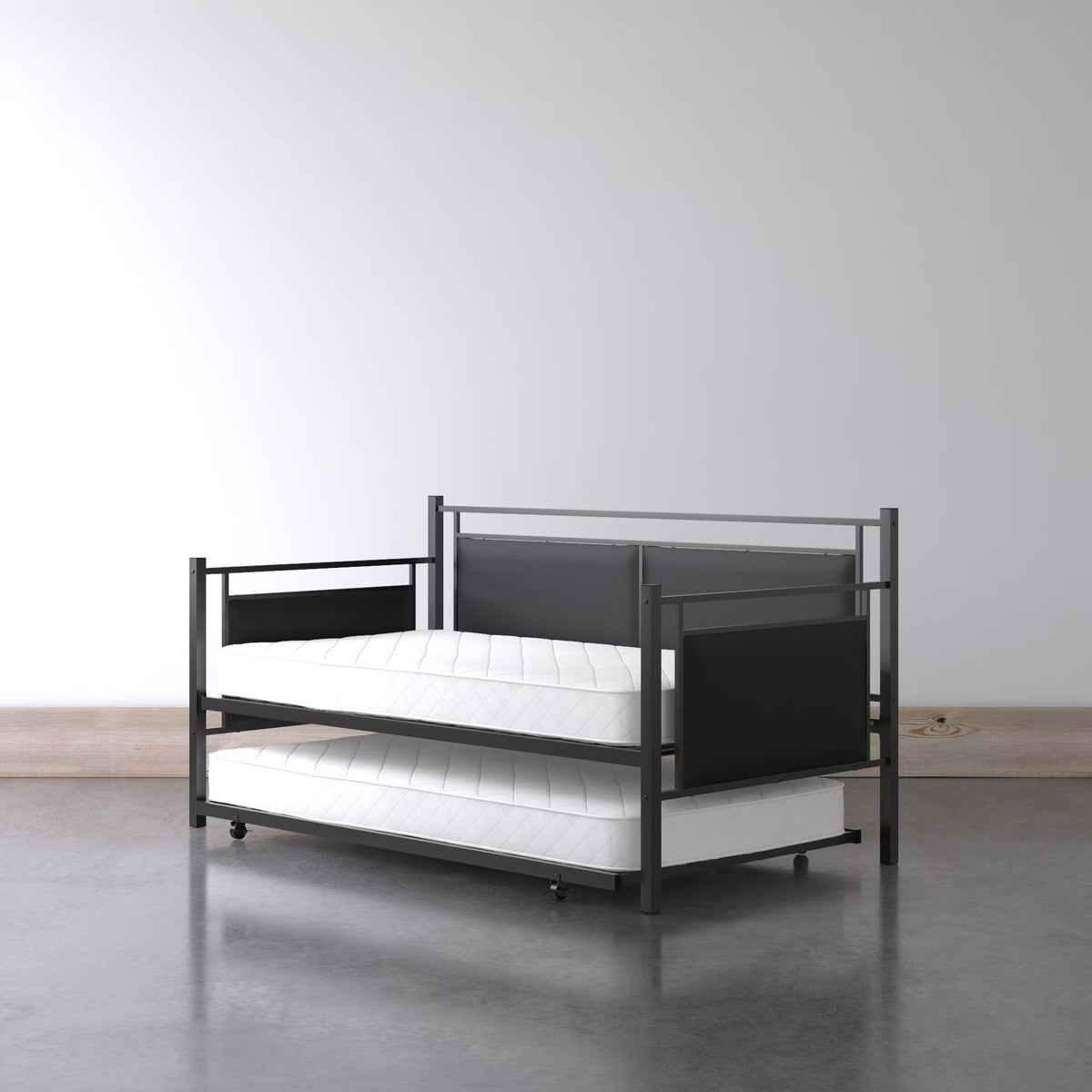 Twin Metal and Upholstered Daybed with Trundle X5344