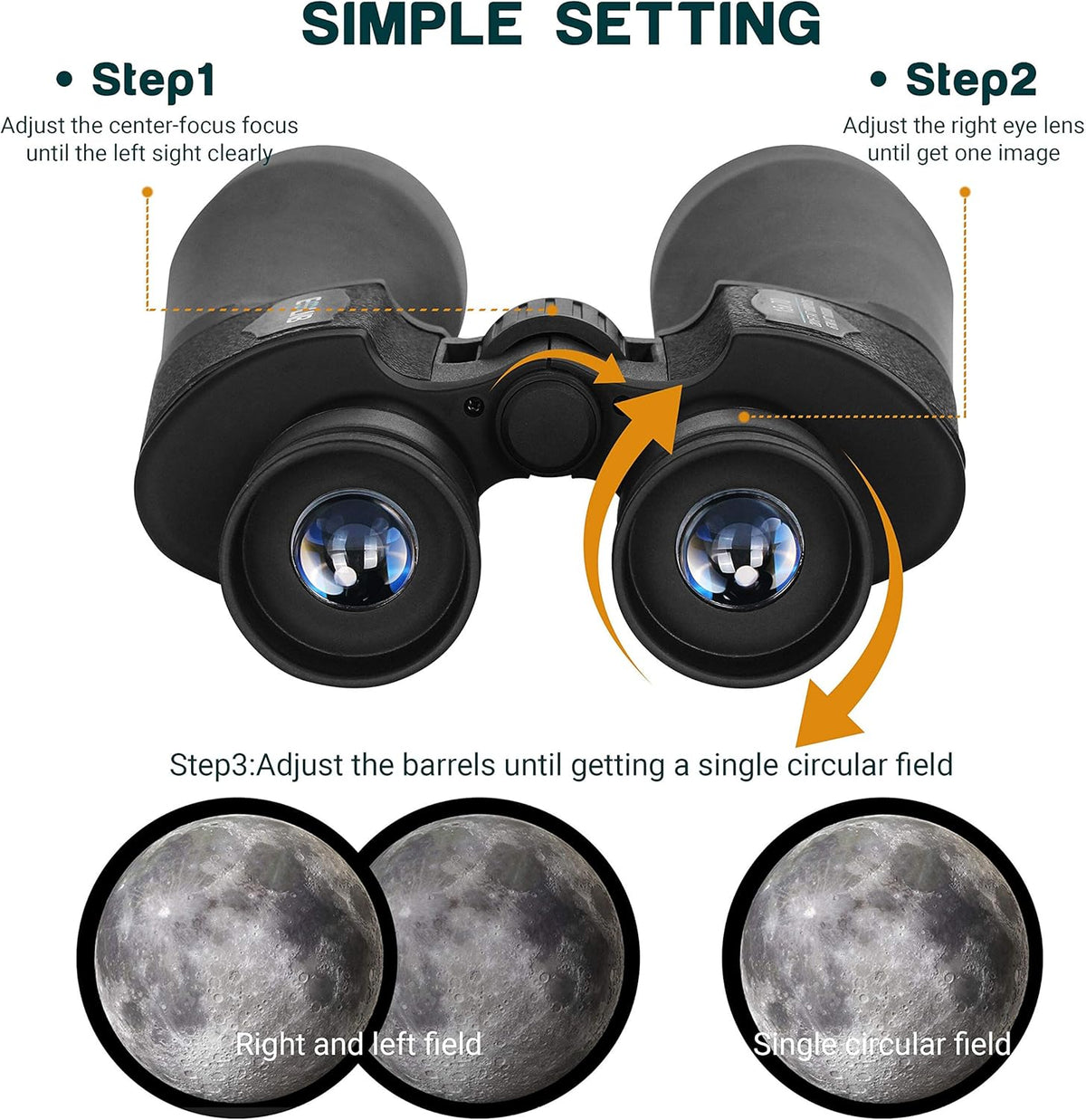 Giant Binoculars Astronomy 15X70 Waterproof with Carrying Bag E487708