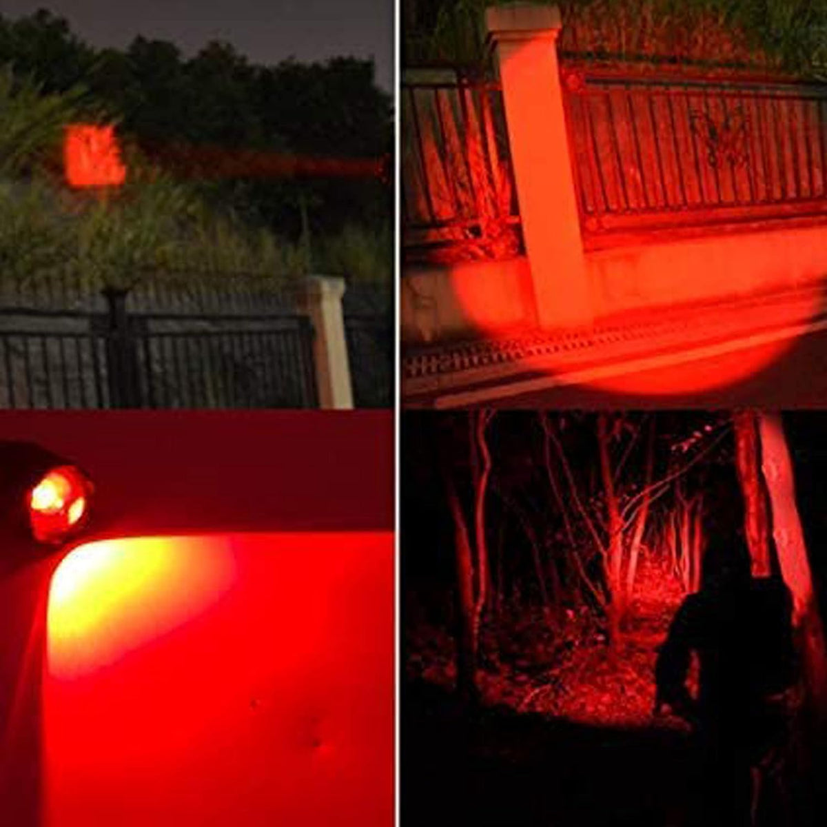 Red Light Tactical LED Flashlight with Pressure Switch V4502