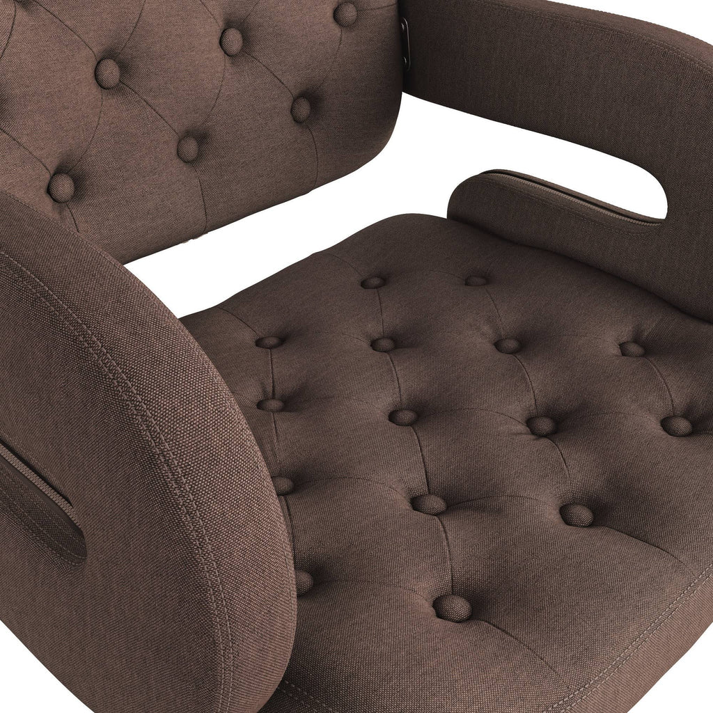 Dark Brown Fabric Barstool (Set of 2) R797