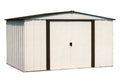 Brown/Cream Metal Storage Shed L662446