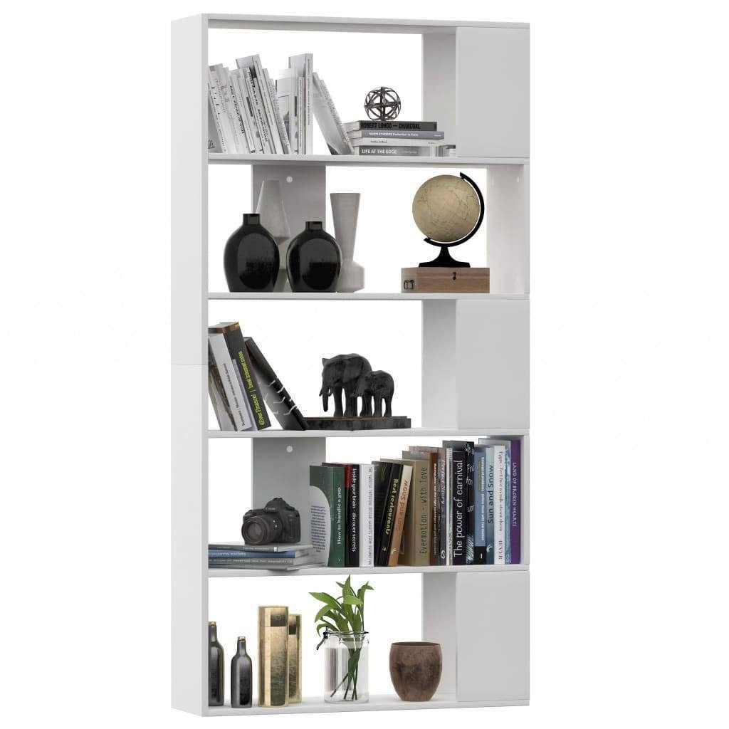 Gray Book Cabinet Room Divider Chipboard S28190
