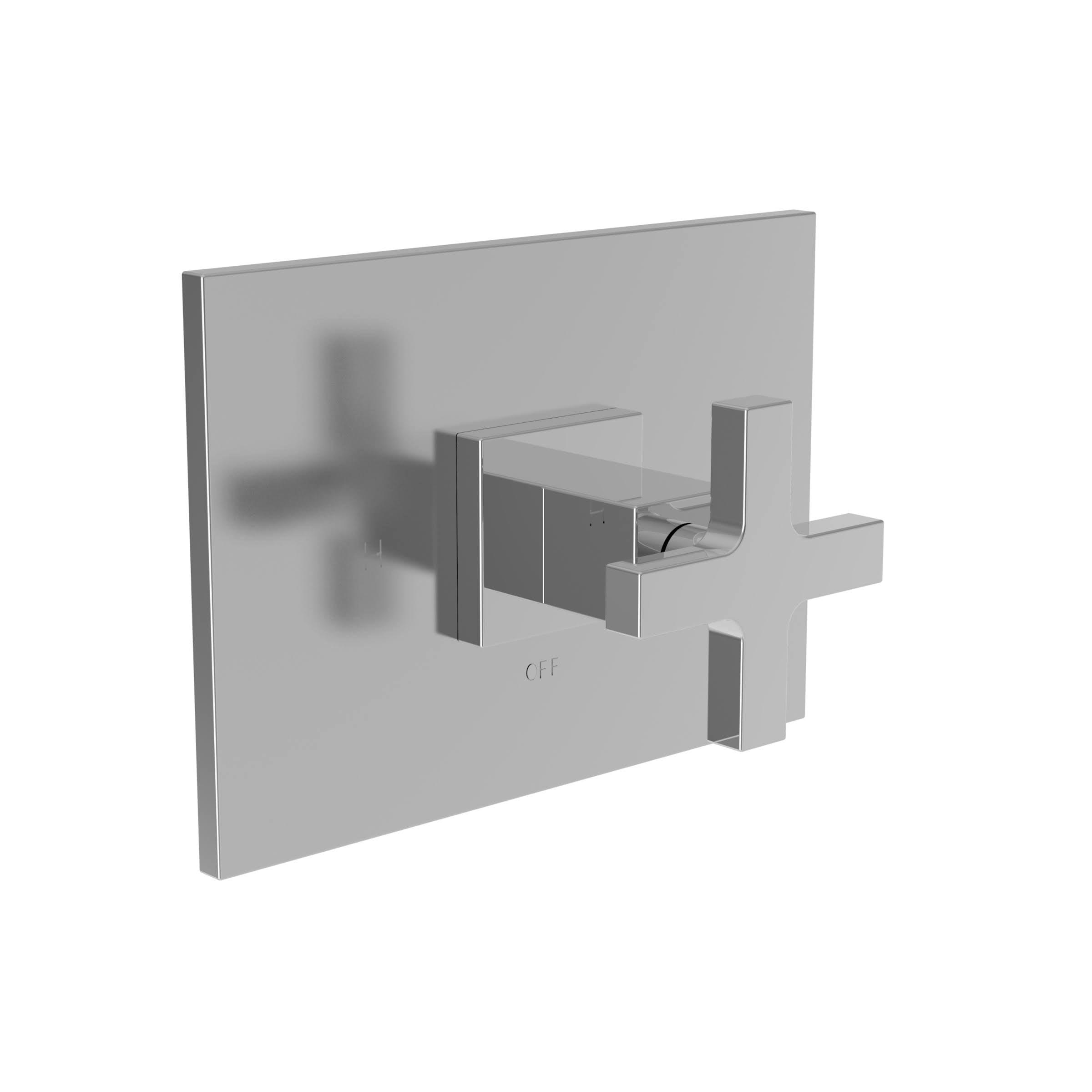 Satin Bronze Shower Trim Plate with Cross Handle T86037