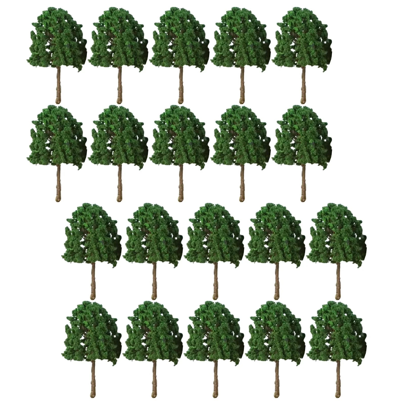 20 Pieces 2.95 inch Dark Green Miniature Trees for Diorama U515248