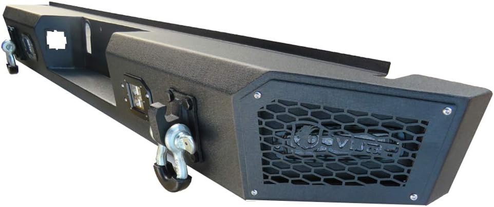 Black Texture Rear Bumper with 4 LED Lights N49208