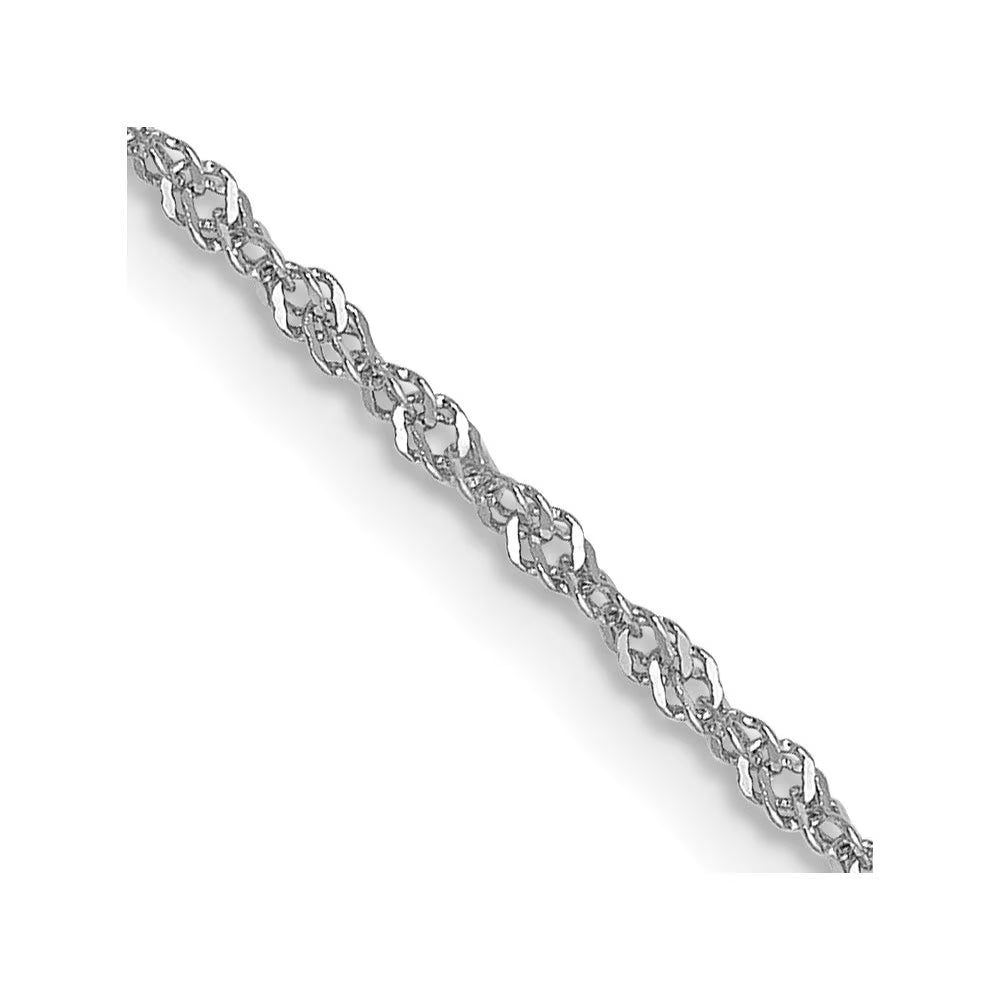 22" 10K White Gold Singapore Chain Necklace Q740826