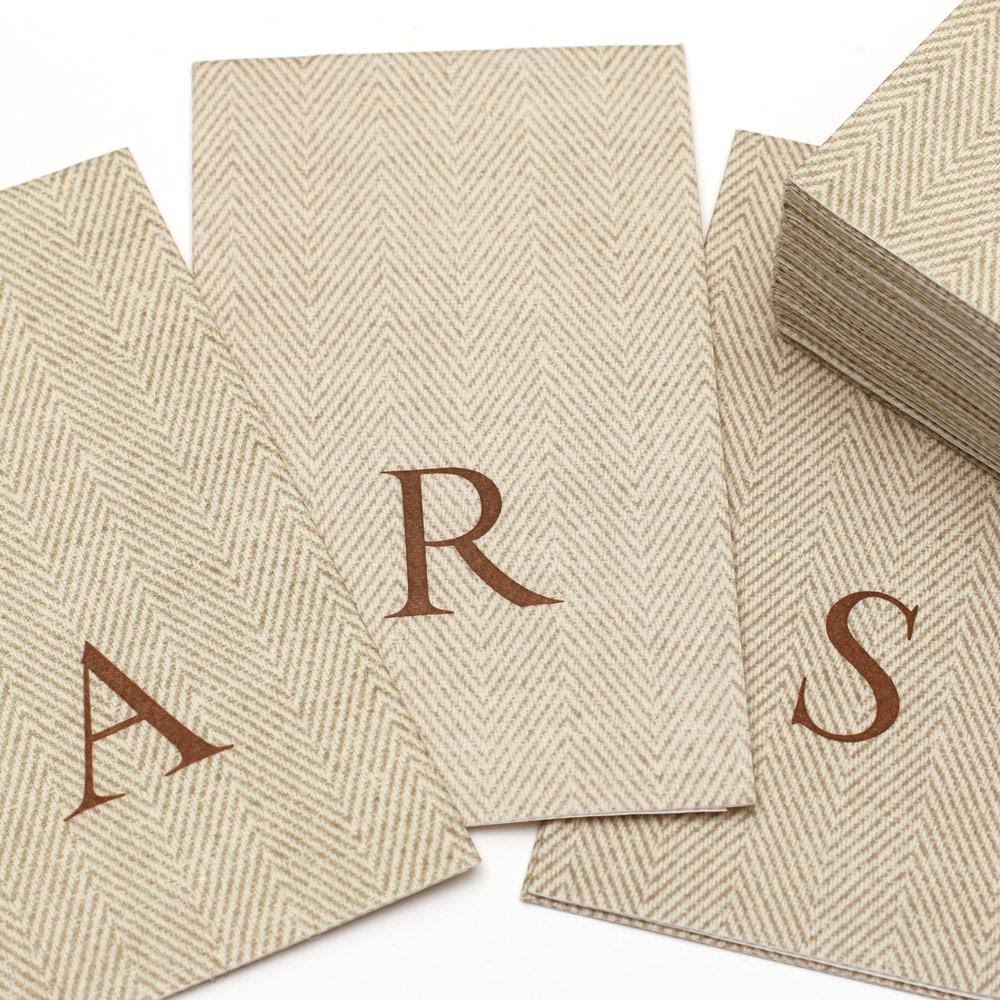 Pack of 24 Jute Paper Linen Guest Towels H5380