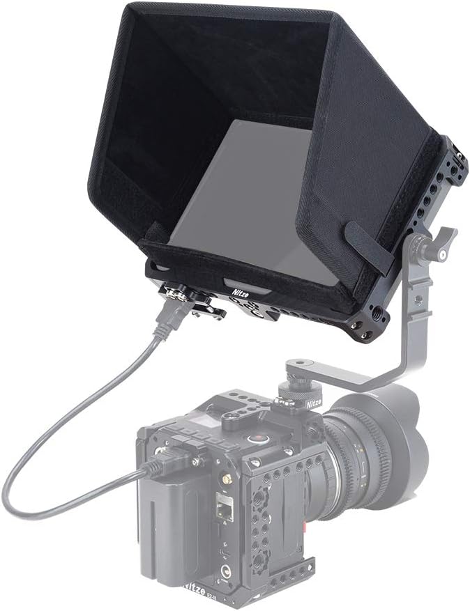 Cage with Sunhood Built-in NATO Rails for Monitor V59378