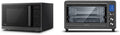Black Stainless Steel Microwave Oven and Digital Toaster Oven with Double Infrared Heating and Speedy Convection, 6-slice/12-inch Capacity, 1700W Z3252