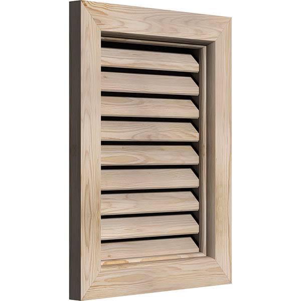20-in W x 14-in H Vertical Gable Vent, Unfinished Pine R9489