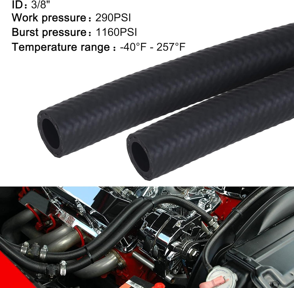 3/8 Fuel Hose Line NBR Rubber 25FT Pack of 2 O89870