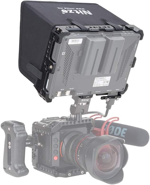 Cage with Sunhood Built-in NATO Rails for Monitor V59378