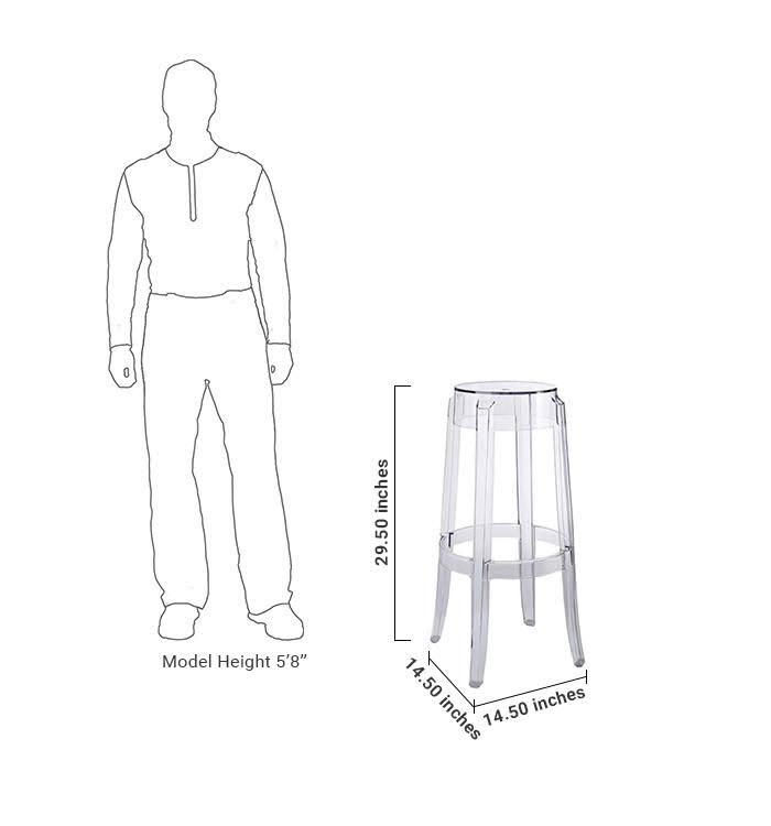 Clear Bar Stool E379